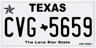 TX license plate CVG5659