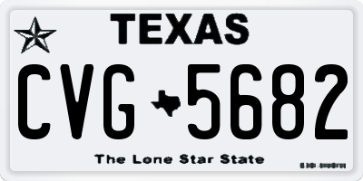 TX license plate CVG5682