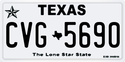 TX license plate CVG5690