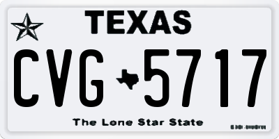TX license plate CVG5717