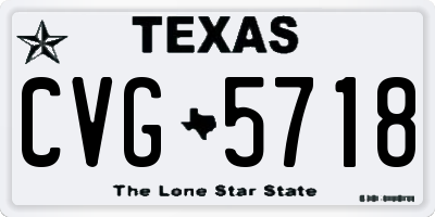 TX license plate CVG5718