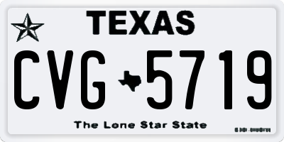TX license plate CVG5719