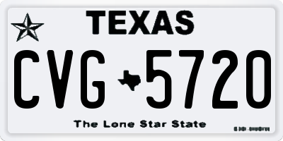 TX license plate CVG5720