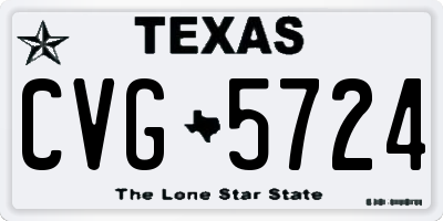 TX license plate CVG5724