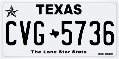 TX license plate CVG5736