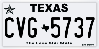TX license plate CVG5737