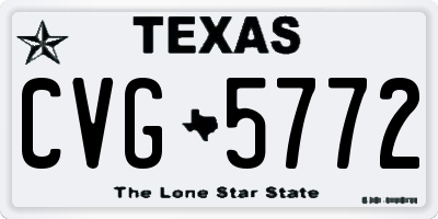 TX license plate CVG5772
