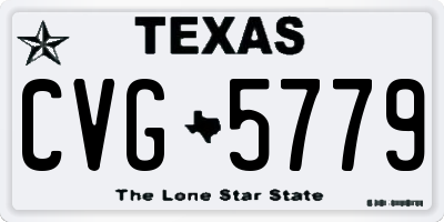 TX license plate CVG5779