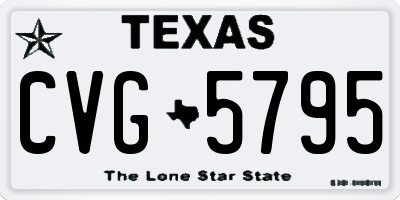 TX license plate CVG5795