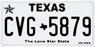 TX license plate CVG5879
