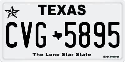 TX license plate CVG5895