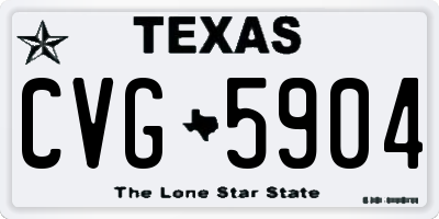 TX license plate CVG5904