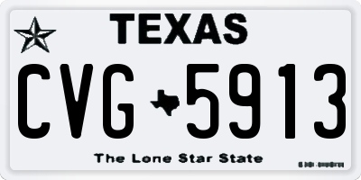 TX license plate CVG5913