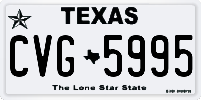 TX license plate CVG5995
