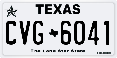 TX license plate CVG6041