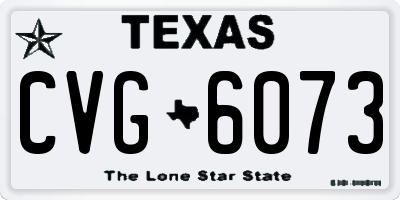 TX license plate CVG6073