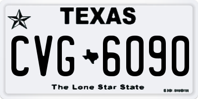 TX license plate CVG6090