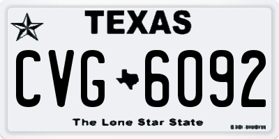 TX license plate CVG6092