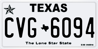 TX license plate CVG6094