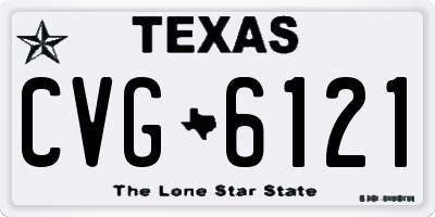 TX license plate CVG6121
