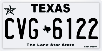 TX license plate CVG6122