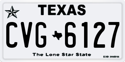 TX license plate CVG6127