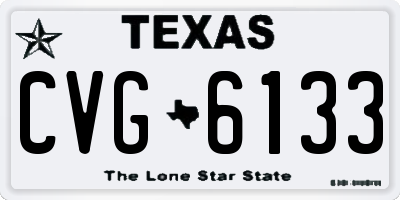 TX license plate CVG6133