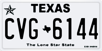 TX license plate CVG6144