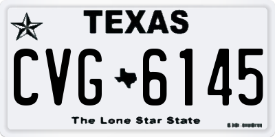 TX license plate CVG6145