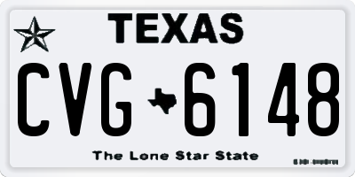 TX license plate CVG6148