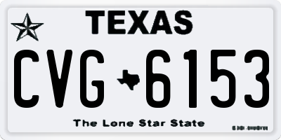 TX license plate CVG6153
