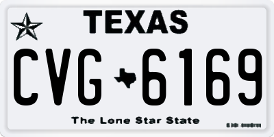 TX license plate CVG6169