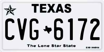 TX license plate CVG6172