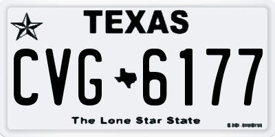 TX license plate CVG6177