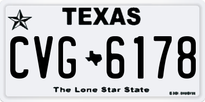 TX license plate CVG6178