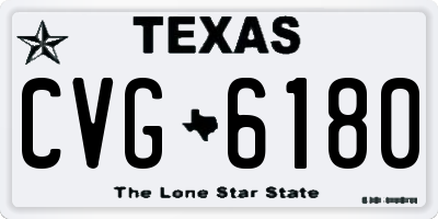 TX license plate CVG6180