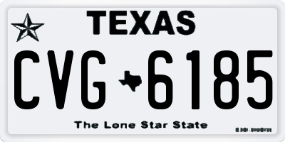 TX license plate CVG6185