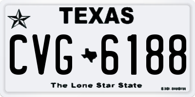 TX license plate CVG6188