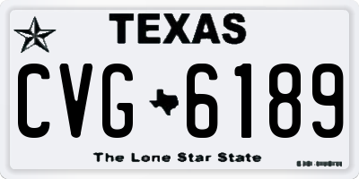 TX license plate CVG6189