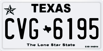 TX license plate CVG6195