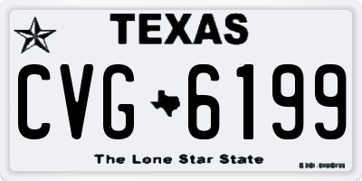 TX license plate CVG6199