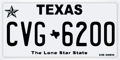 TX license plate CVG6200