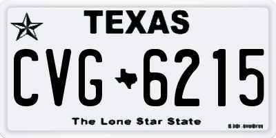TX license plate CVG6215