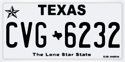 TX license plate CVG6232