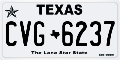 TX license plate CVG6237