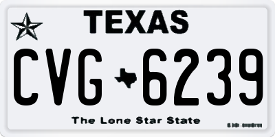 TX license plate CVG6239