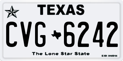 TX license plate CVG6242