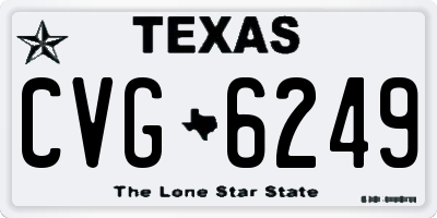 TX license plate CVG6249