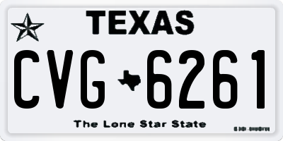 TX license plate CVG6261