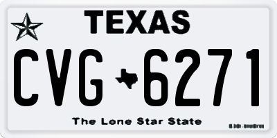 TX license plate CVG6271